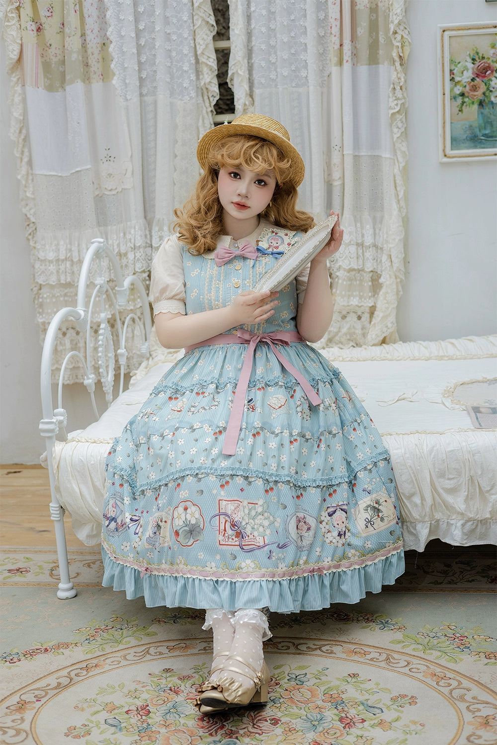 【予約販売】Sweetie Sheep プリントジャンパースカート