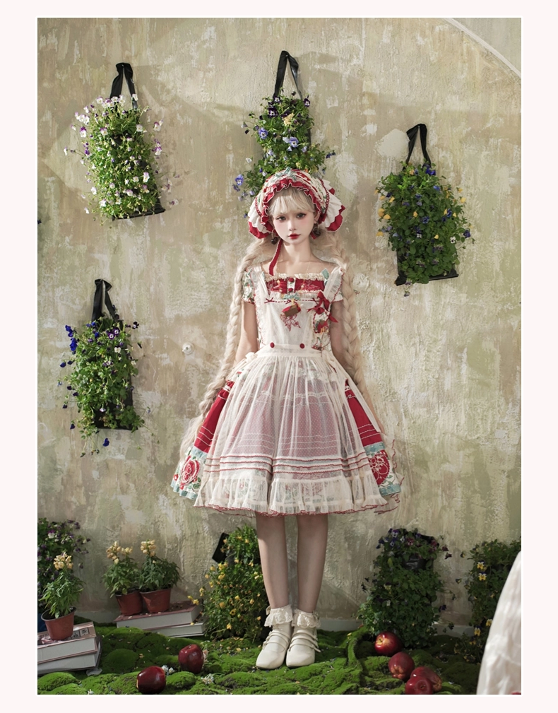 [Sale period ended] Apple Paradise tops and skirt set/short length