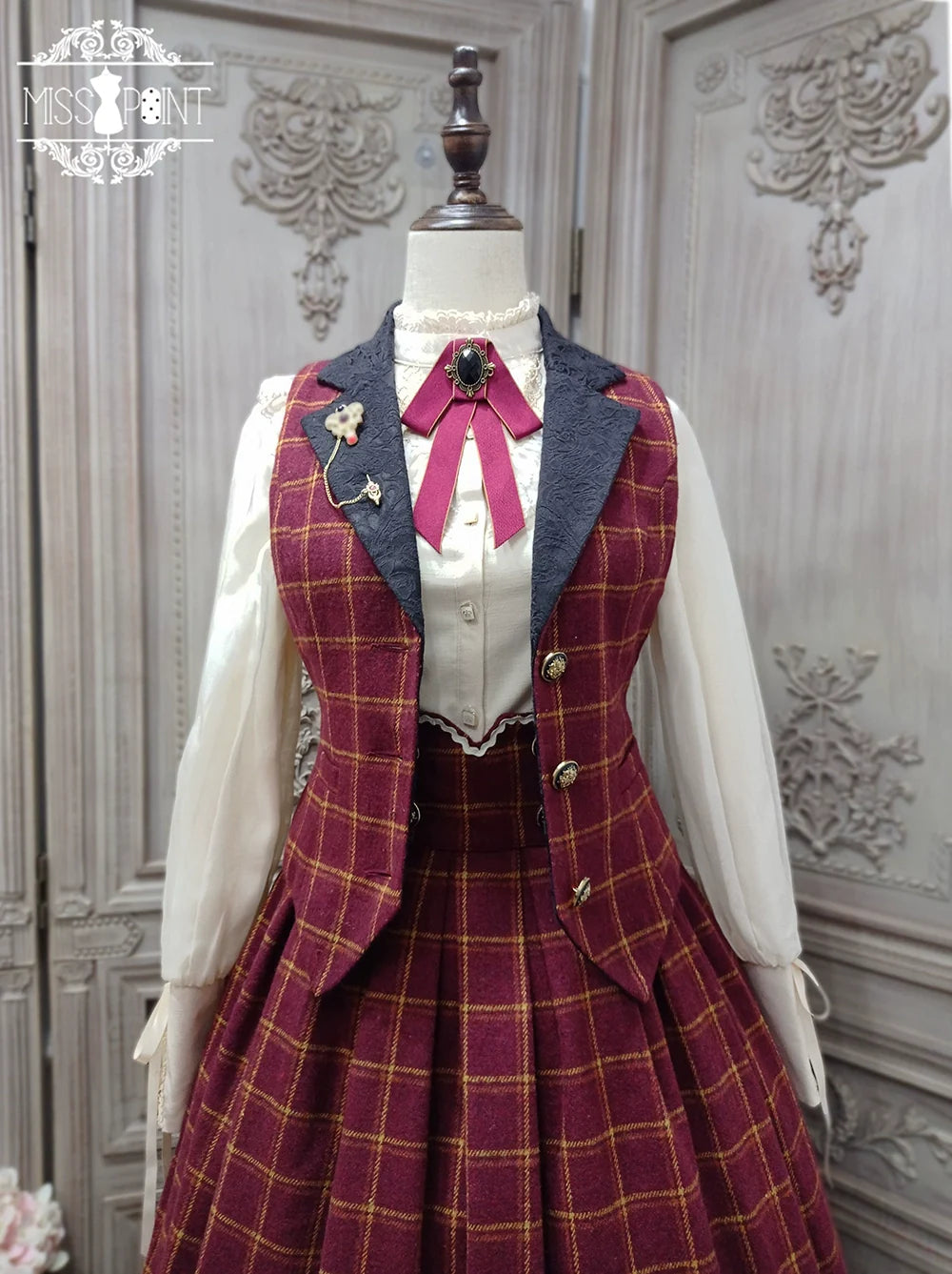 [Pre-order] British Classical Lolita Warm Check Vest