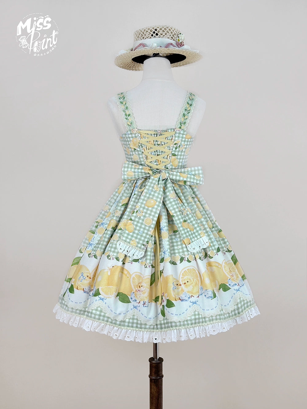 【受注予約5/14まで】Lemon Sweetie プリントジャンパースカート・ミドル丈