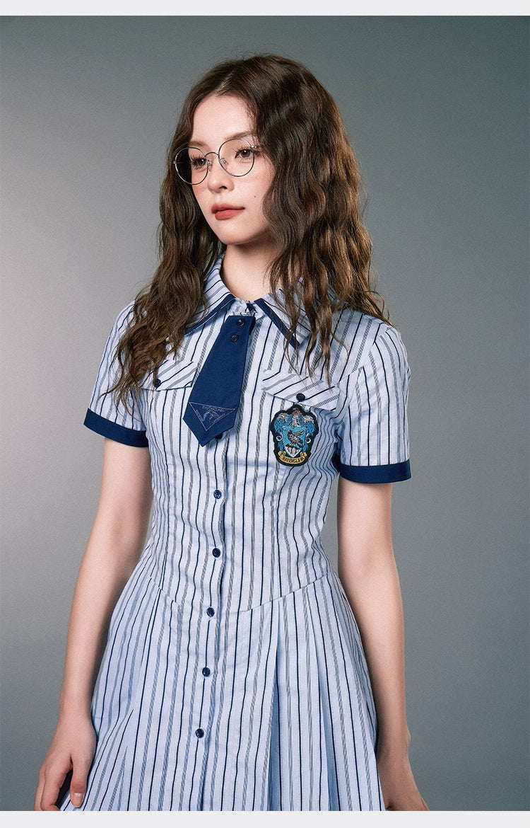 [Pre-order] Hogwarts School of Witchcraft and Wizardry Short sleeve striped dress and mini skirt
