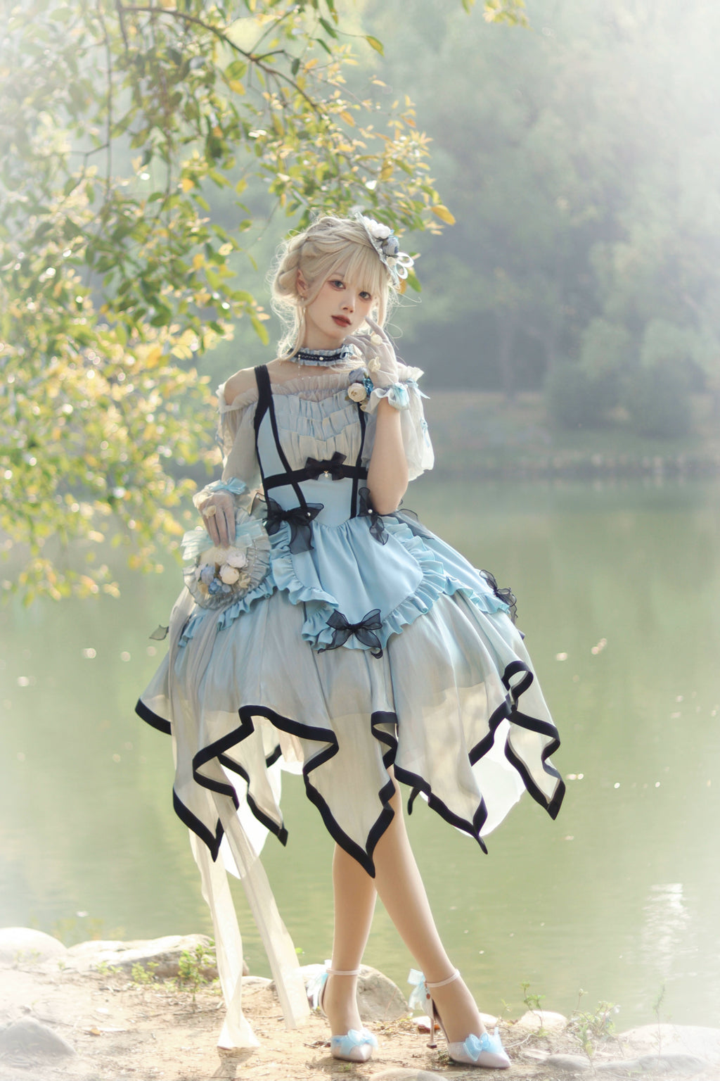 Rose Fairy イレギュラーヘムジャンパースカート 全5色