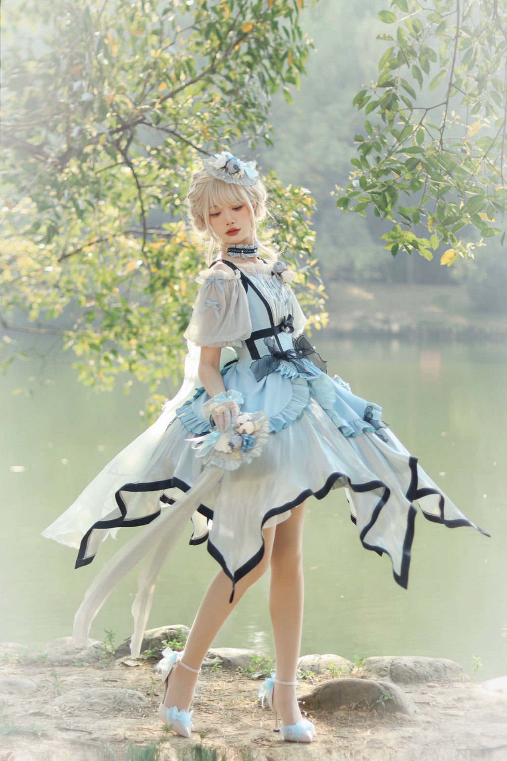 Rose Fairy イレギュラーヘムジャンパースカート 全5色