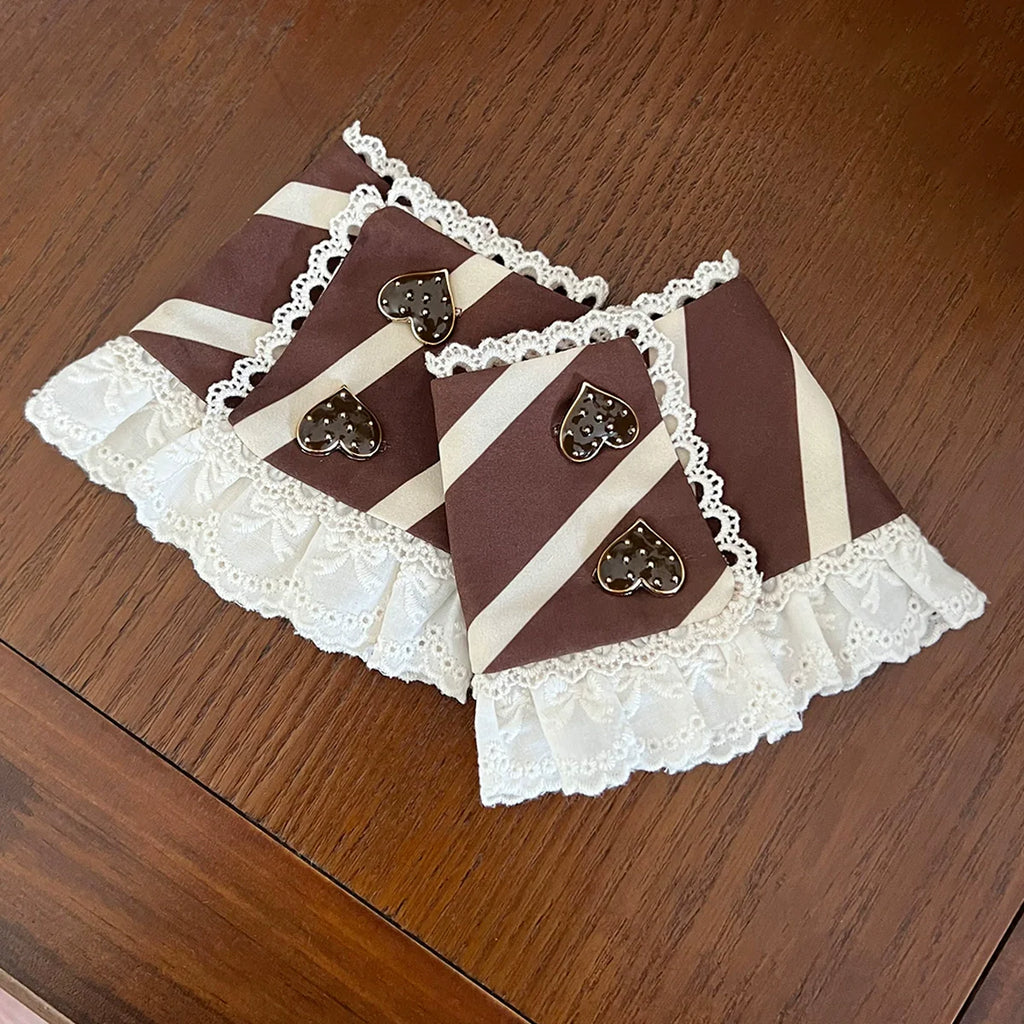 White &amp; milk chocolate jumper skirt and blouse