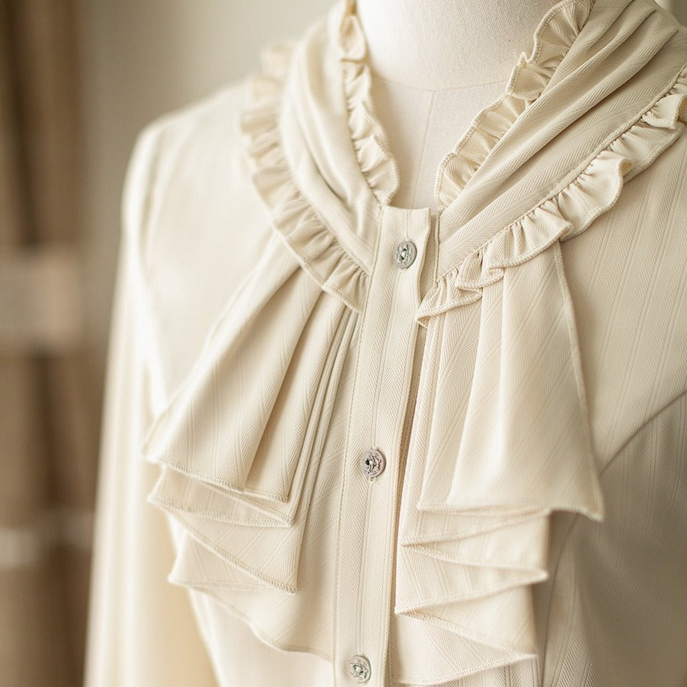 Forest Knows Fall Classical Ruffle Blouse [20% off when purchased together]