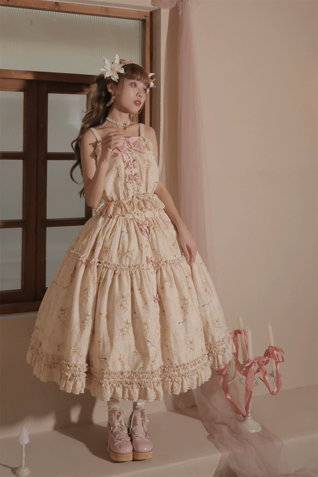 Lily and Wind Classical Print Skirt and Top