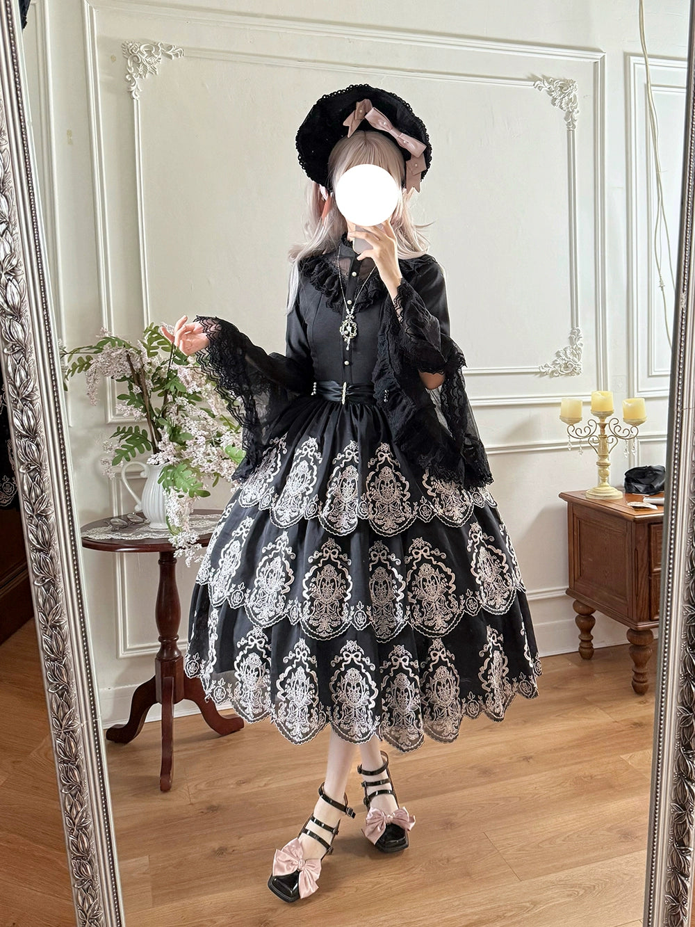 【受注予約9/25まで】Noble Garden 刺繍スカート