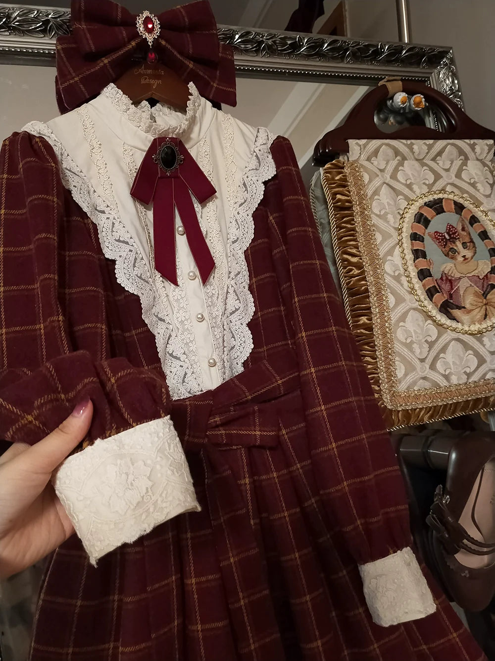 [Pre-order] British Classical Lolita Warm Check Dress