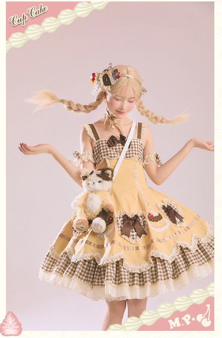 【受注予約1/26まで】Sweet Cup Cake ハートジャンパースカート