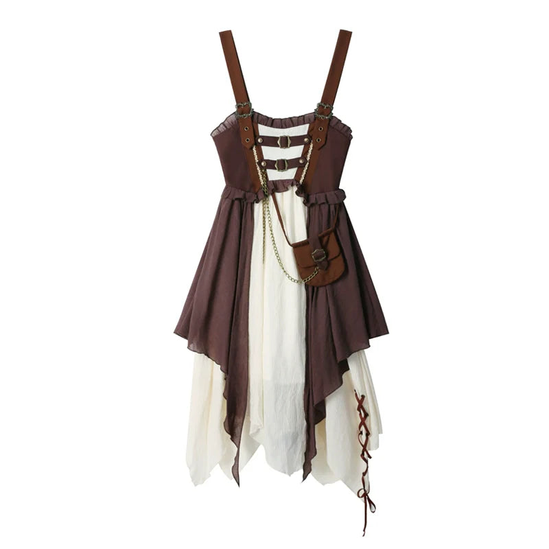 Pirate-style jumper skirt 3-piece set