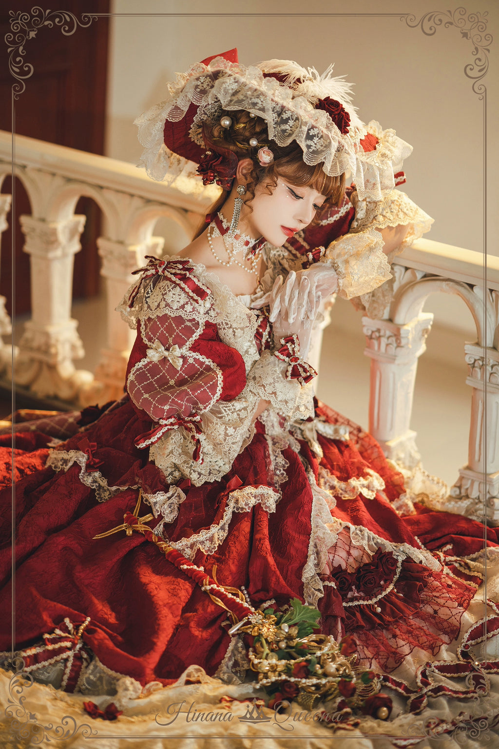 【受注予約6/26まで】Mirror Snow White プリンセスロングドレス・レッド