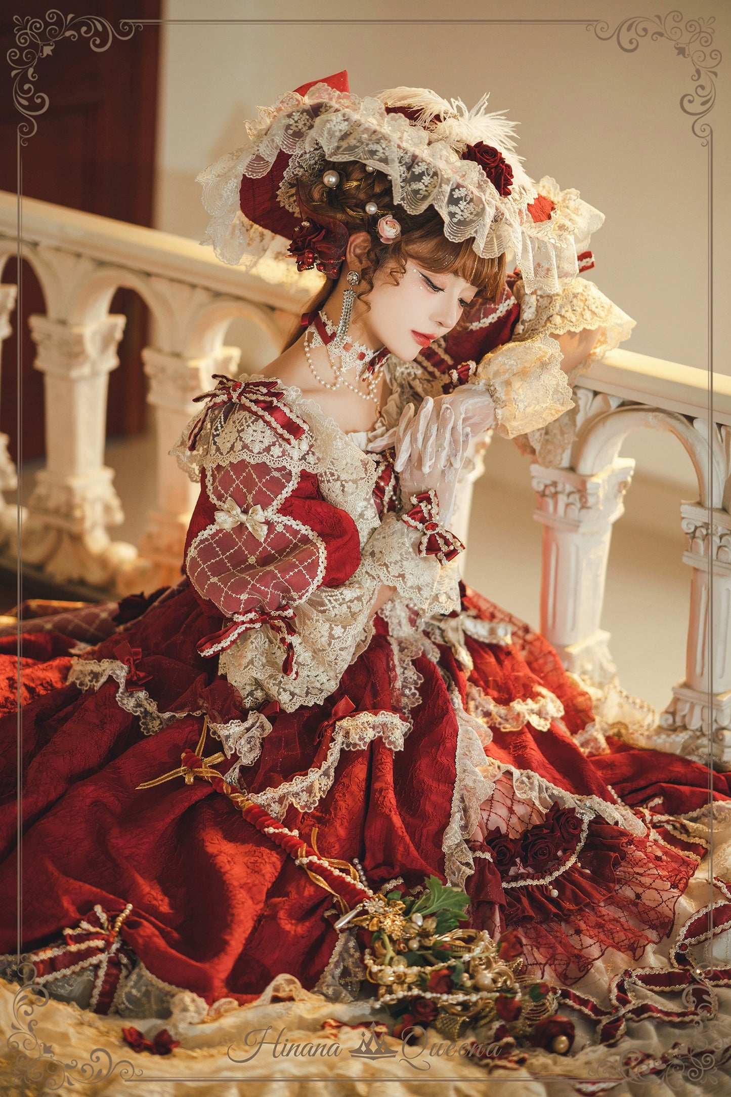 【受注予約6/26まで】Mirror Snow White プリンセスロングドレス・レッド