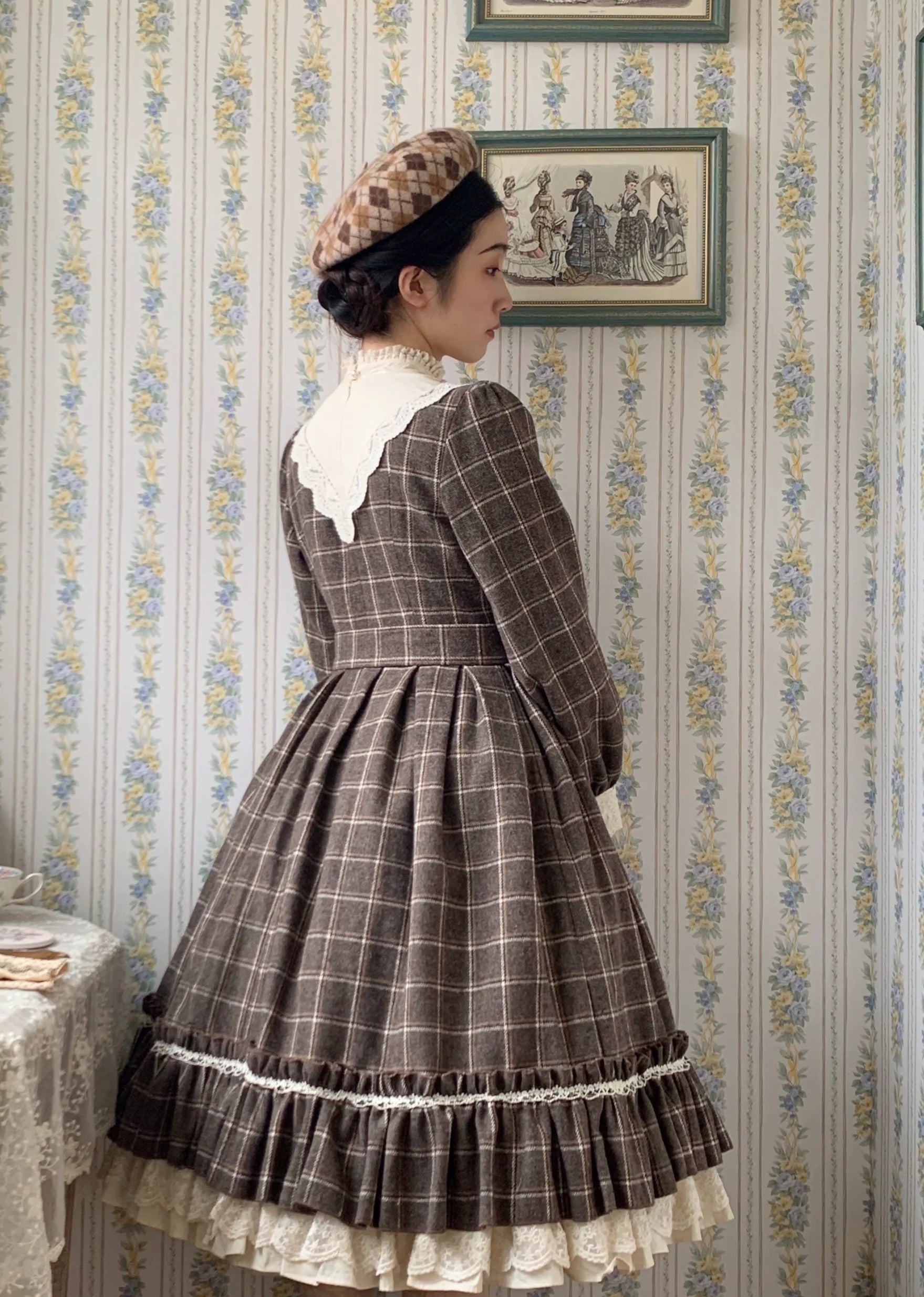 [Pre-order] British Classical Lolita Warm Check Dress