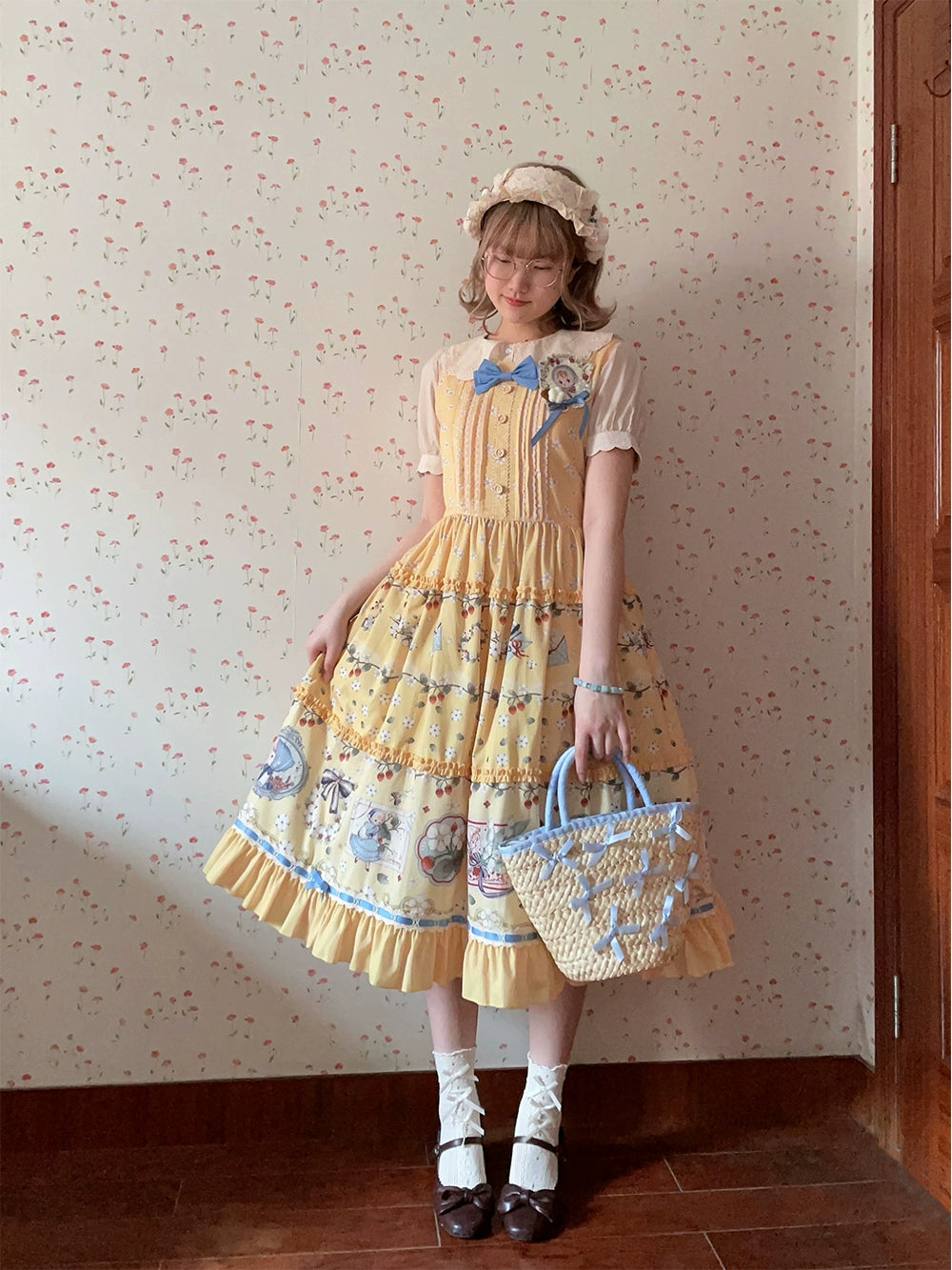 【予約販売】Sweetie Sheep プリントジャンパースカート