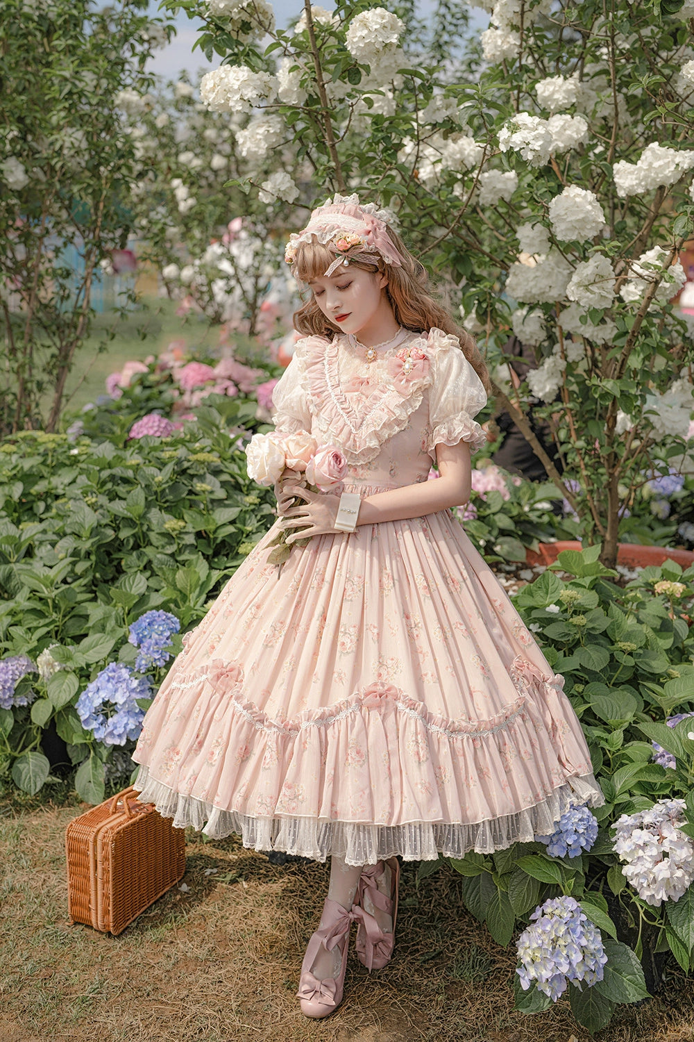 Daydream Rosa Classical rose pattern dress