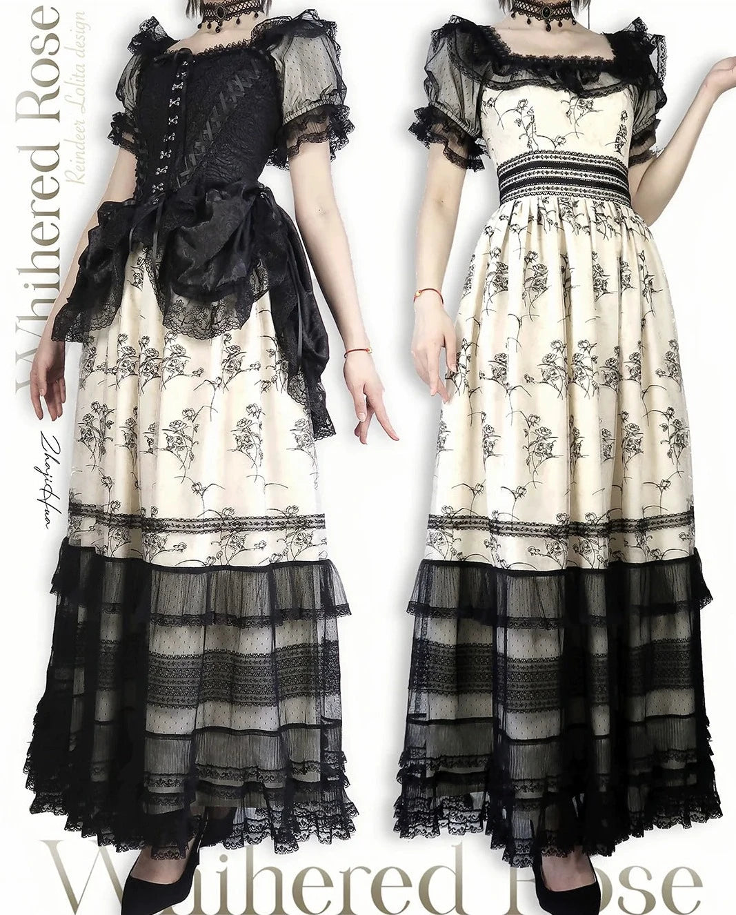 [Sales period ended] Withered Rose Elegant Long Dress