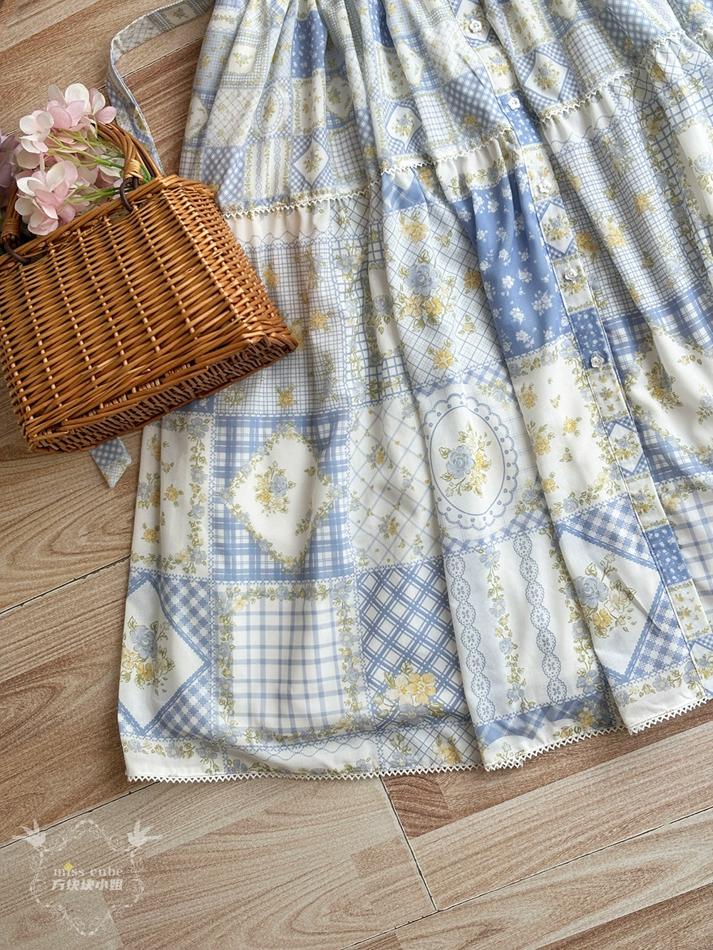 【予約販売】Pathwork Garden カントリー風長袖ワンピース
