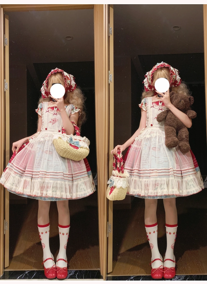 [Sale period ended] Apple Paradise tops and skirt set/short length