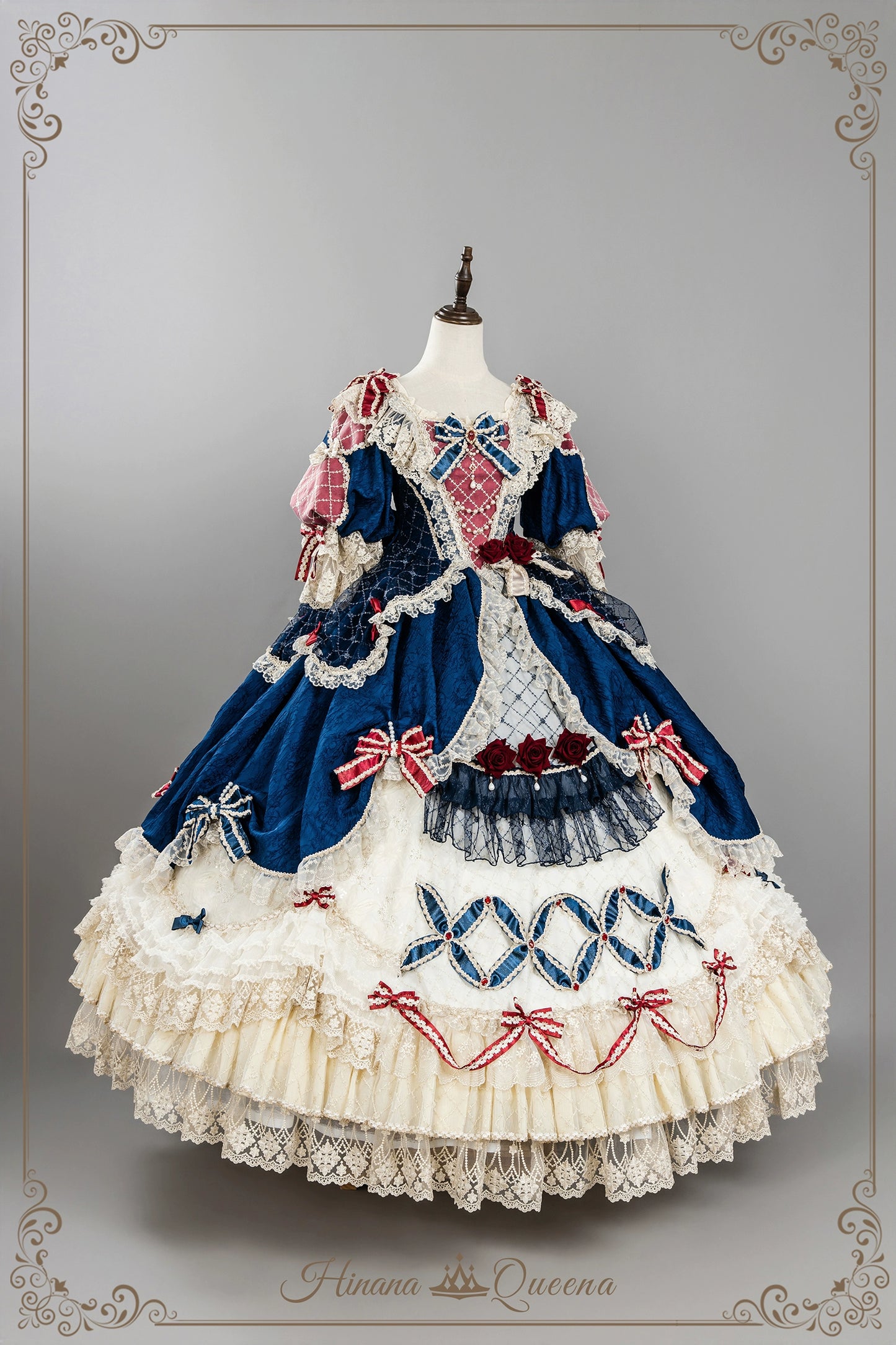 【受注予約6/26まで】Mirror Snow White プリンセスロングドレス・ネイビー