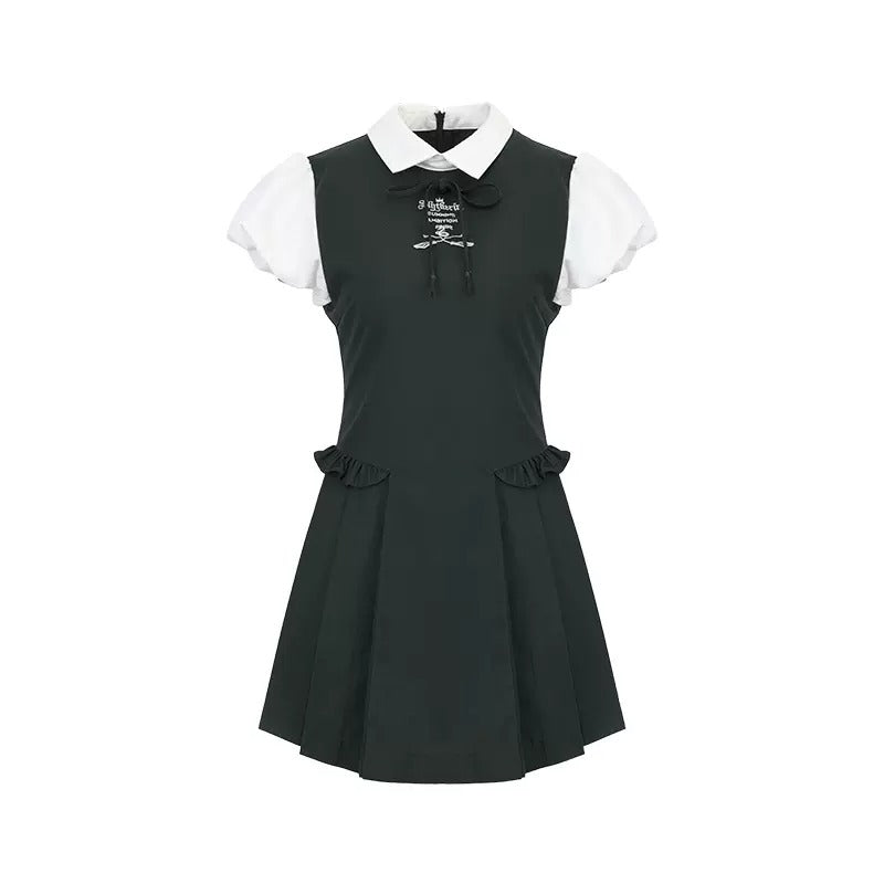 【予約販売】ホグワーツ魔法魔術学校 パフスリーブ重ね着風ワンピース