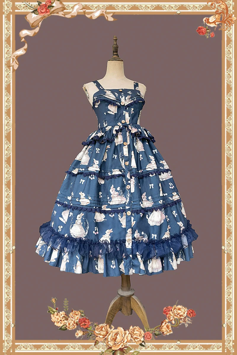 Wild Rabbit front button jumper skirt