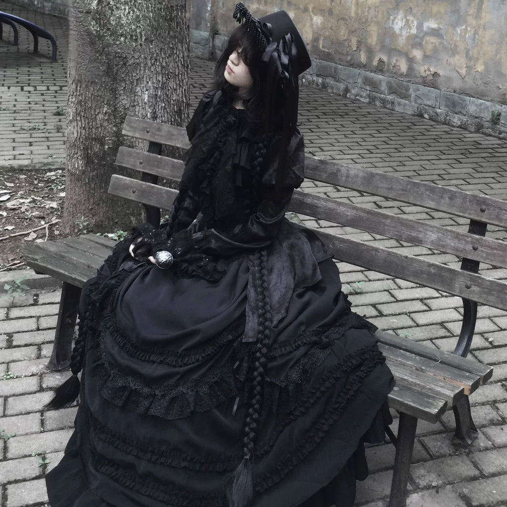 【受注予約7/29まで】黄昏の黒薔薇 ヴィクトリアンゴシックセットアップ