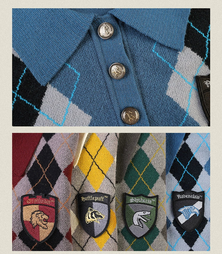 [Pre-order] Hogwarts School of Witchcraft and Wizardry Argyle collared knit
