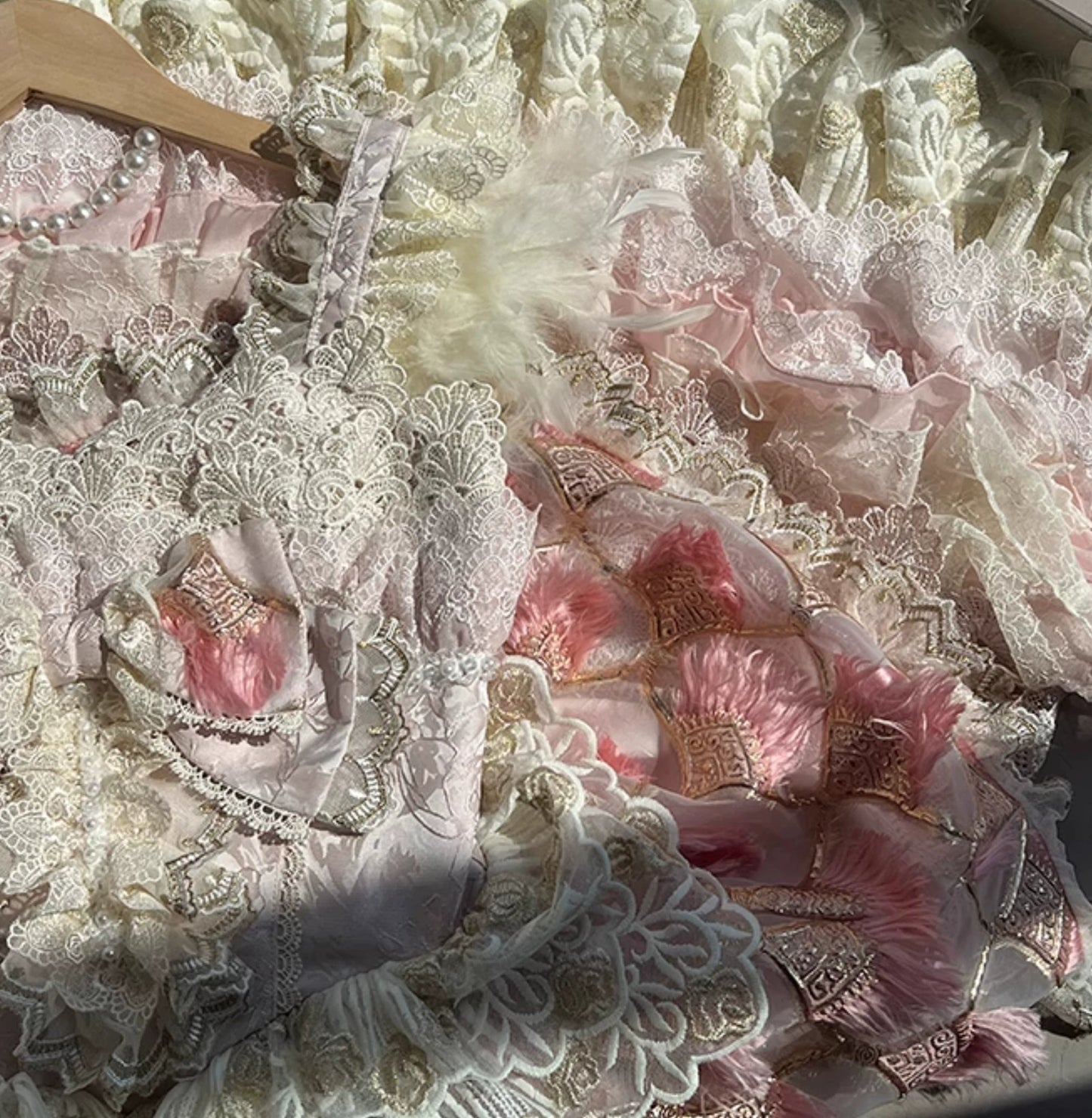 【受注予約6/18まで】Peacock Feather プリンセスドレス・ピンク