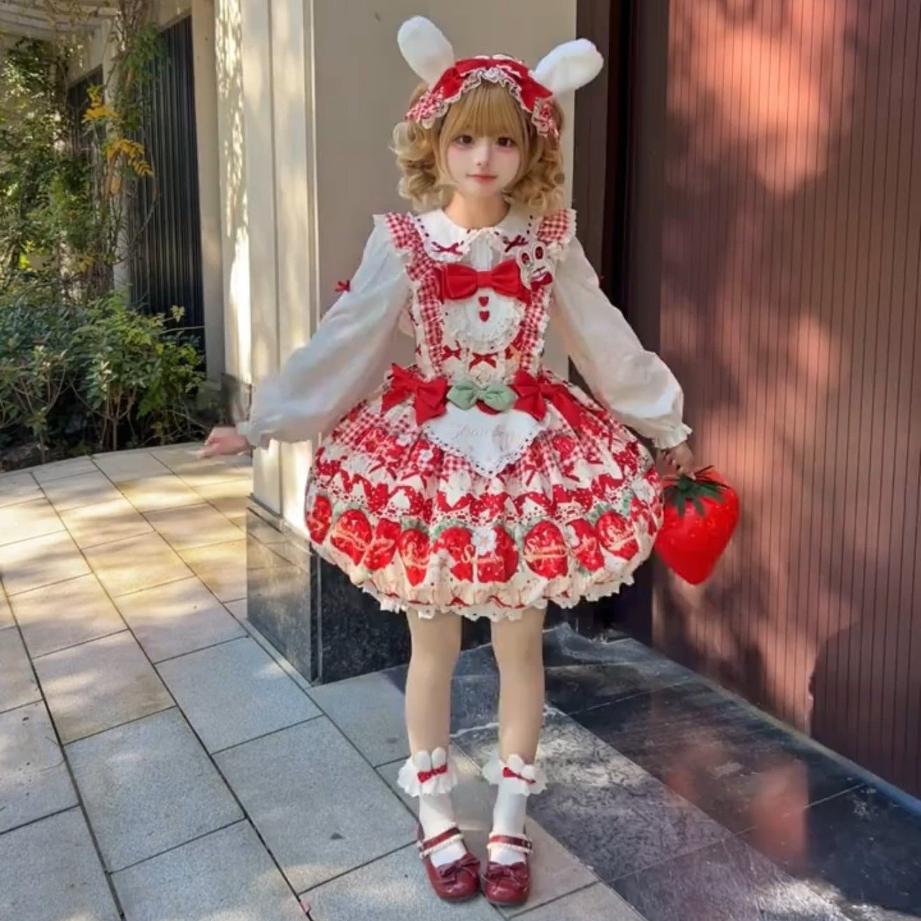うさぎいちごタルト 甘ロリジャンパースカート