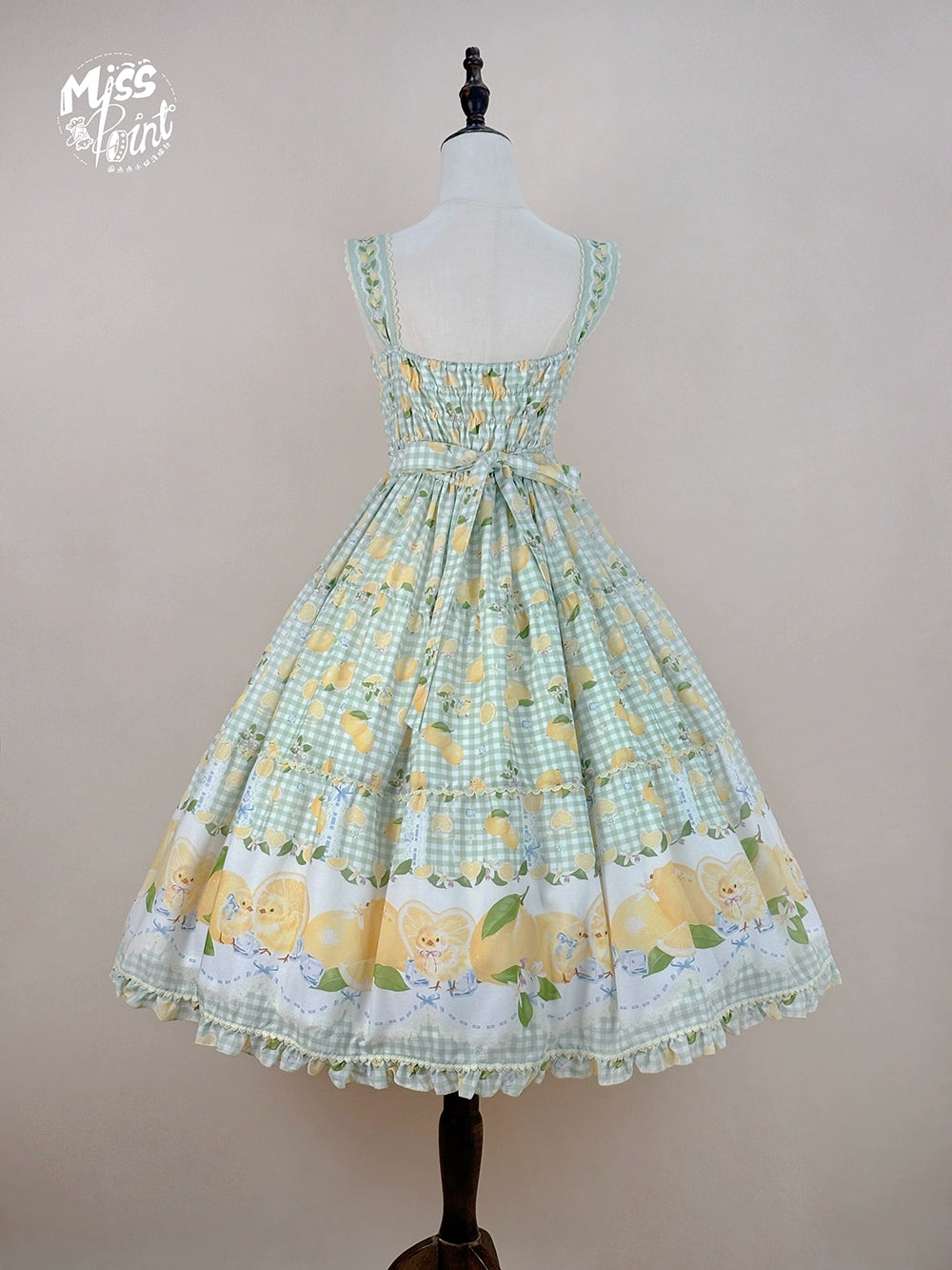 【予約販売】Lemon Sweetie プリントジャンパースカート・ロング丈