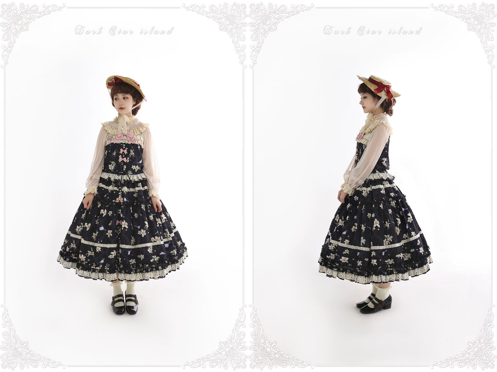 Lily and Wind Classical Print Skirt and Top