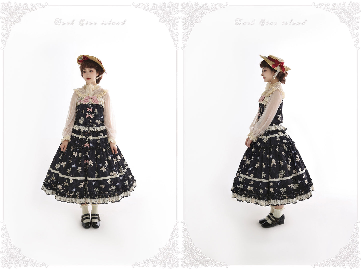 [Sale period ended] Lily and Wind classical print skirt and top