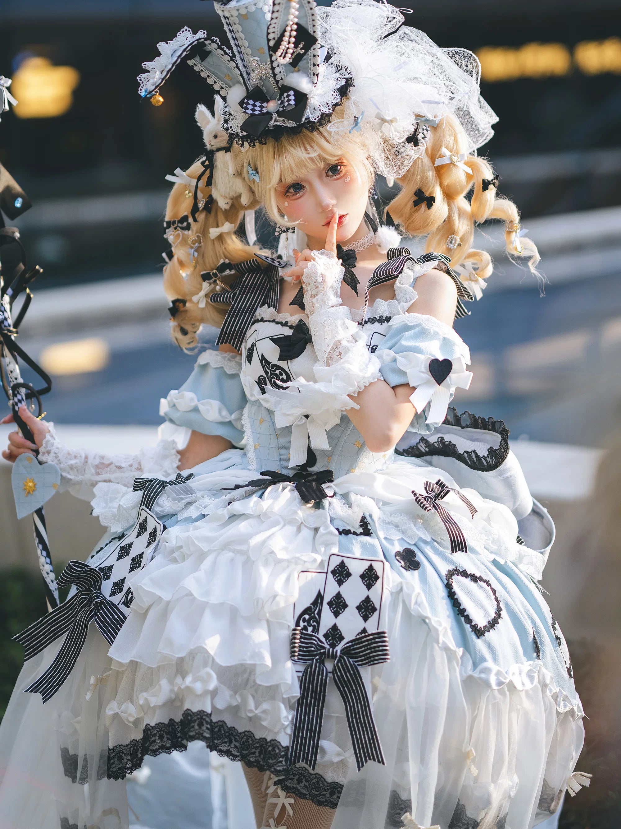 【受注予約7/22まで】Alice's Banquet ヴェール付きドレス・ロング丈