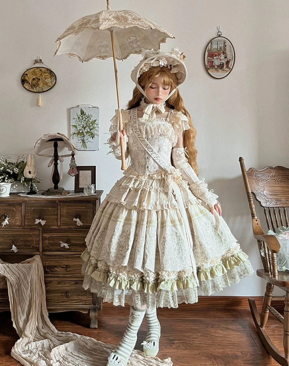 [Pre-orders until 5/16] Fourteen-line poem lace camisole corset
