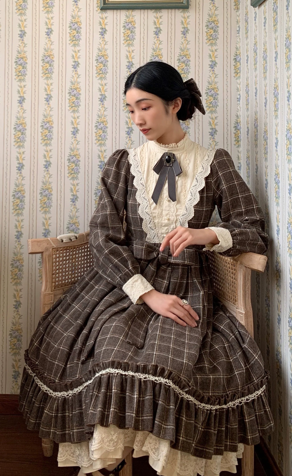 [Pre-order] British Classical Lolita Warm Check Dress