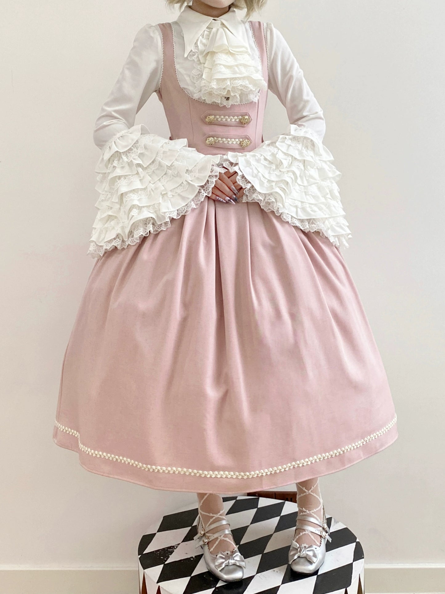 [Resale/Pre-orders available until 10/28] Bright Moon Corset Jumper Skirt, Plain Type [Pink]