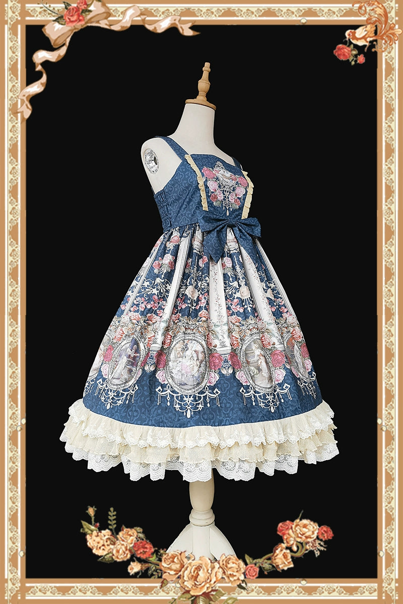 Royal Mural Color Rose Jumper Skirt