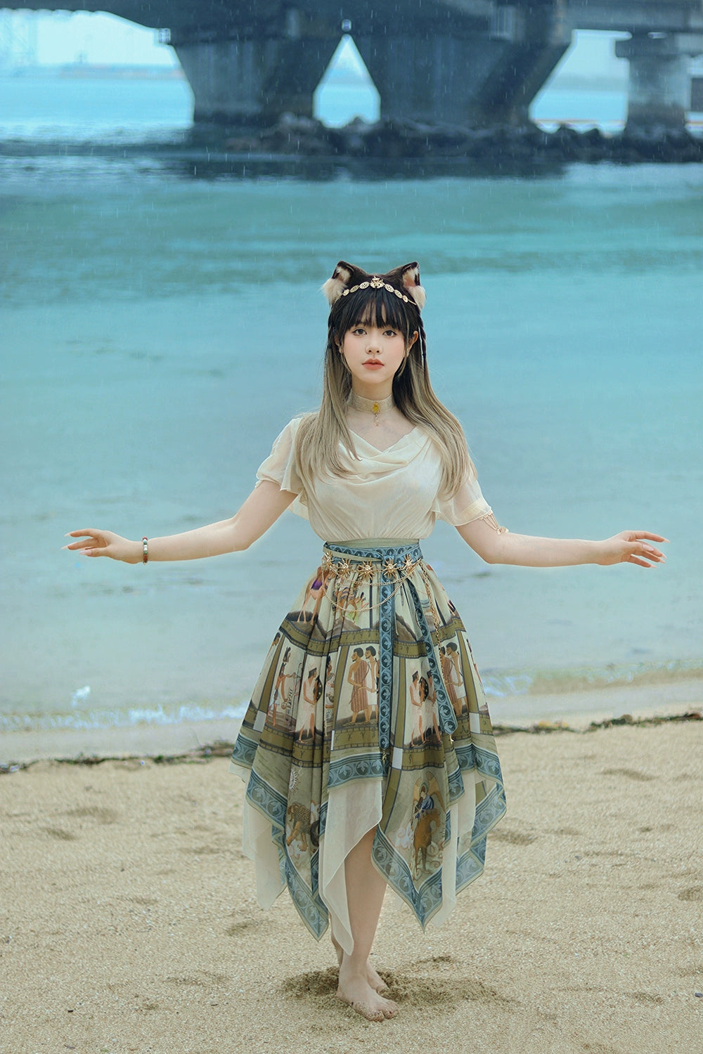 【受注予約6/12まで】Papyrus Storyイレギュラーヘムワンピース