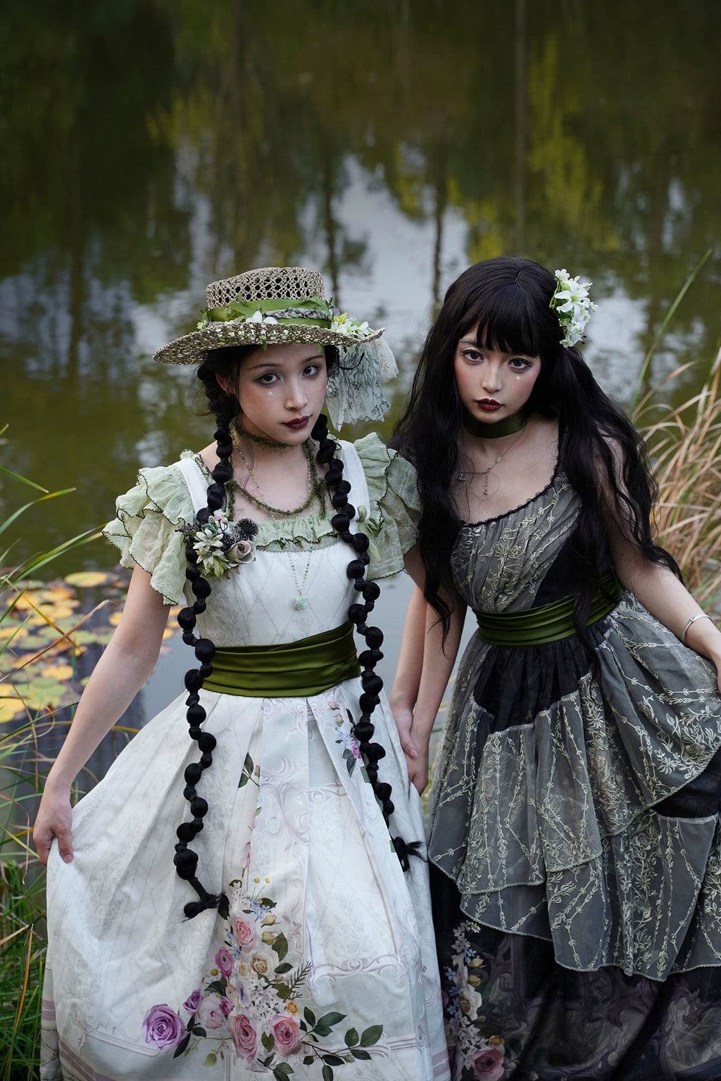 【受注予約1/23まで】Anthea Garden ジャンパースカート1型・花柄プリントあり