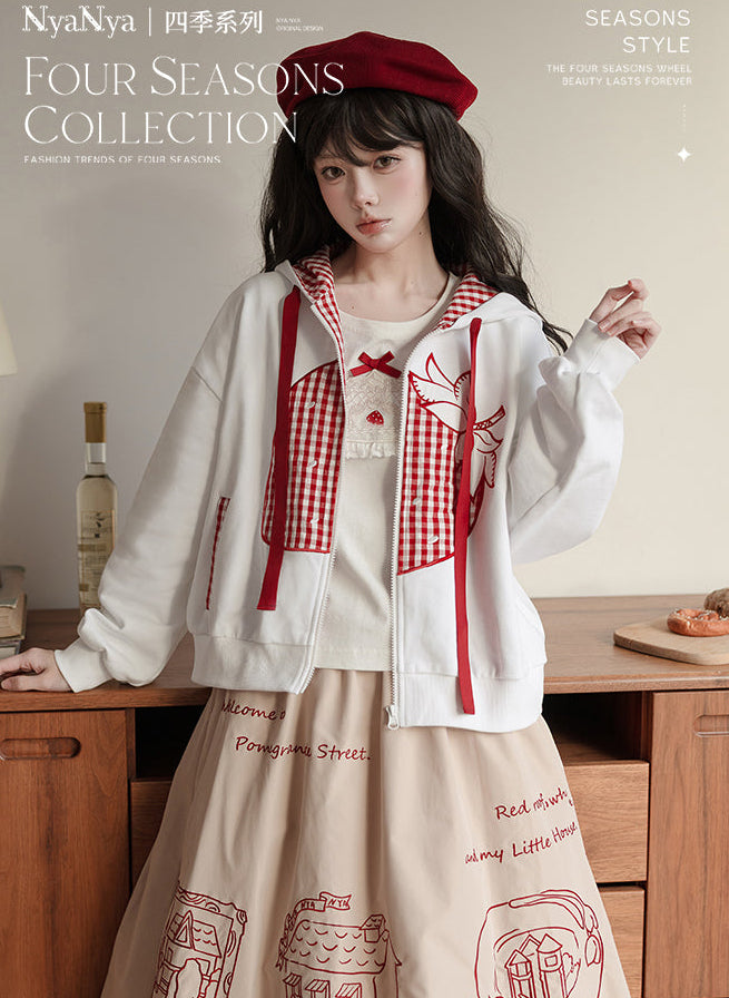 【受注予約12/18まで】Strawberry and Bear Theater ジップアップフーディー