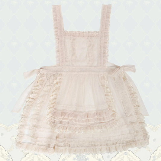 [Only available with simultaneous purchase] Forget Me Not Tulle Apron