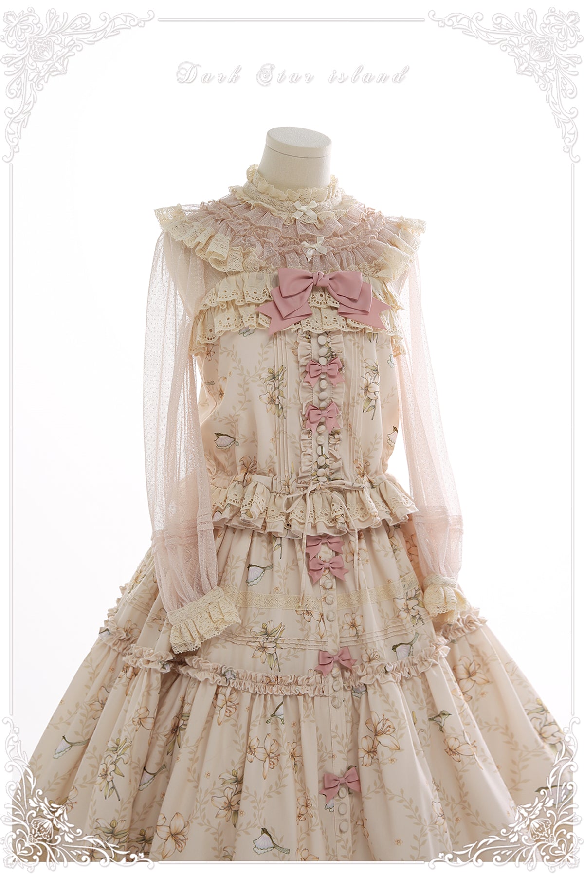 Lily and Wind Classical Print Skirt and Top