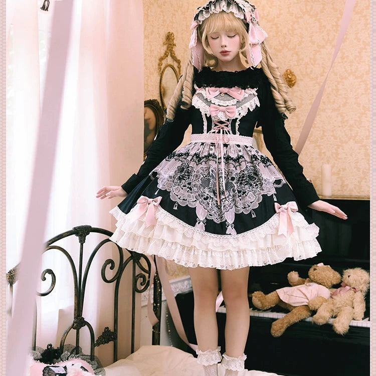 【再販・受注予約12/23まで】Lace Figure リボンとレースのブラウス