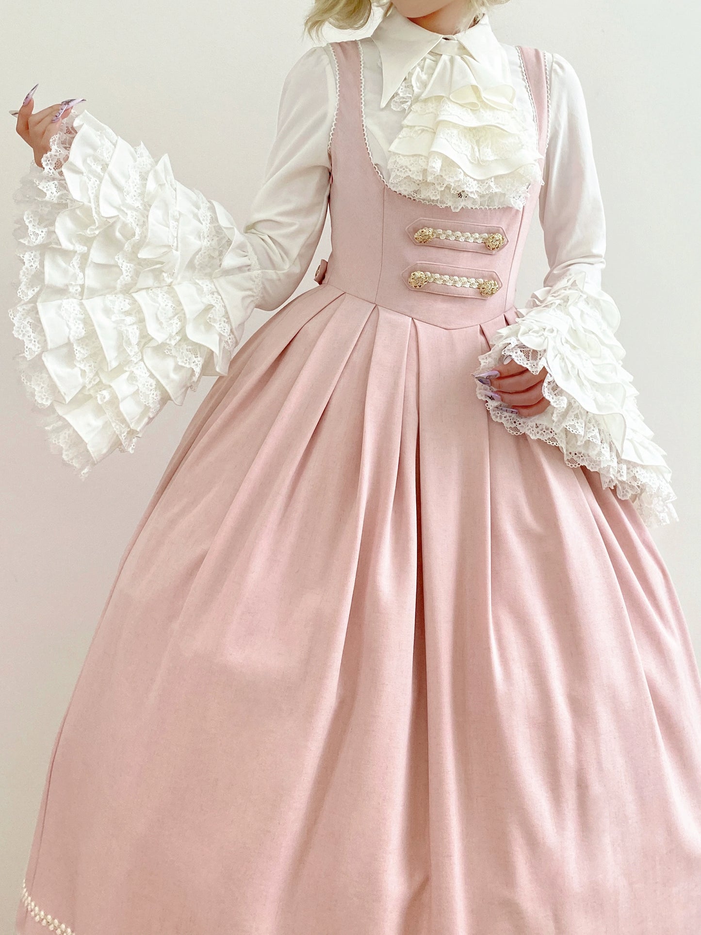 [Resale/Pre-orders available until 10/28] Bright Moon Corset Jumper Skirt, Plain Type [Pink]