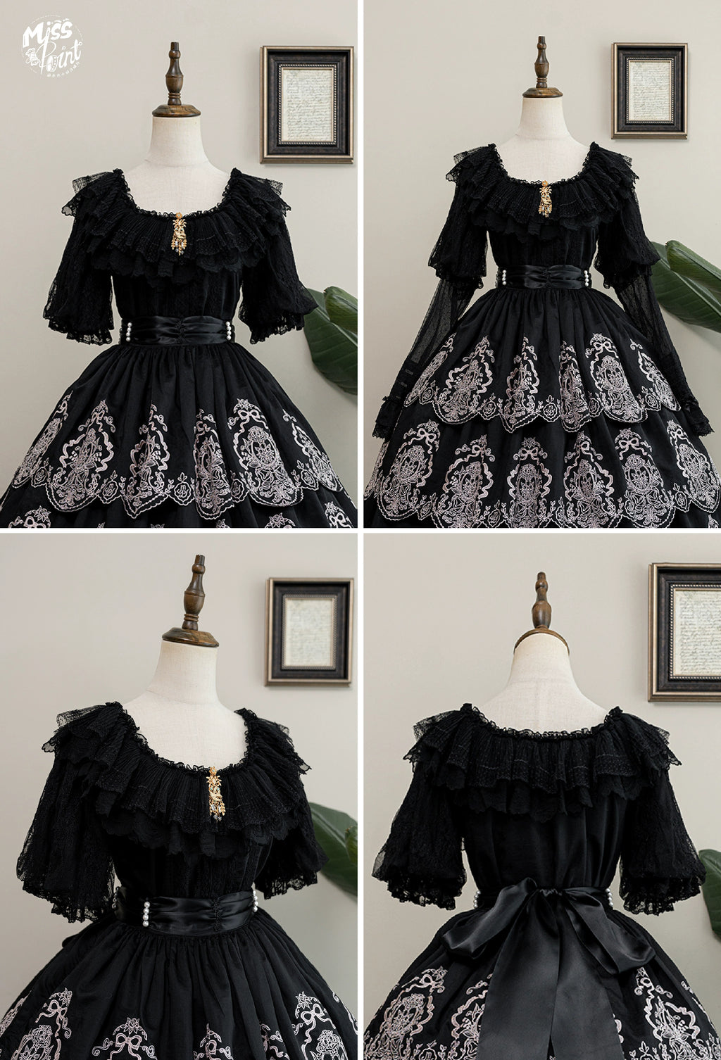 【予約販売】Noble Garden 付け袖付きレースブラウス
