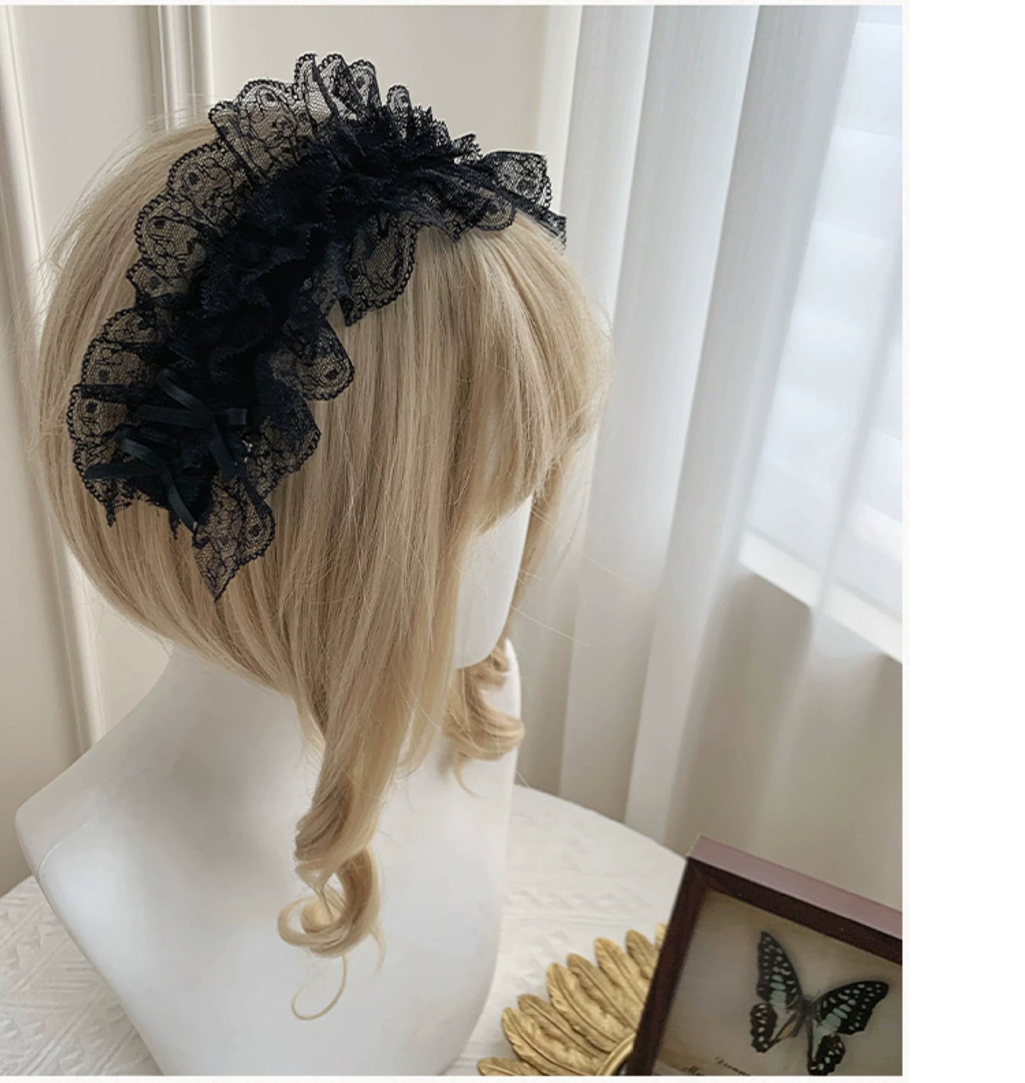 [Only available when purchased together] Dark Fairy head dress, sleeves and other accessories