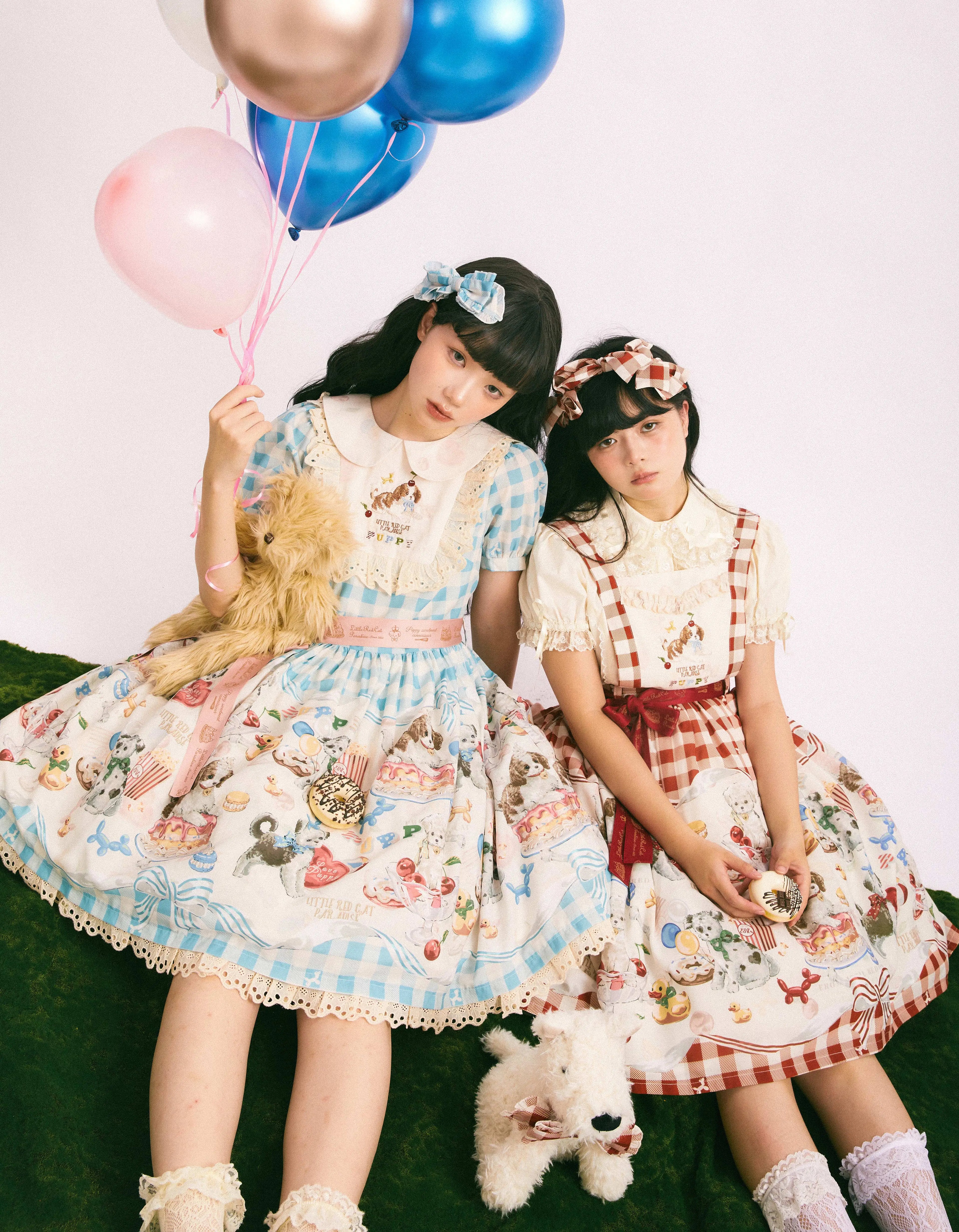 Puppy Patissier 2way overall skirt