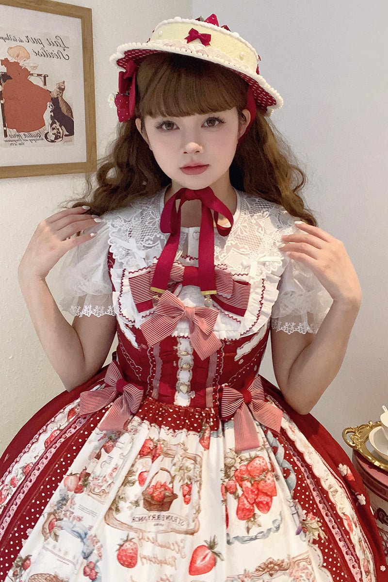 [Pre-orders available until 2/26] Strawberry Manor Print Jumper Skirt