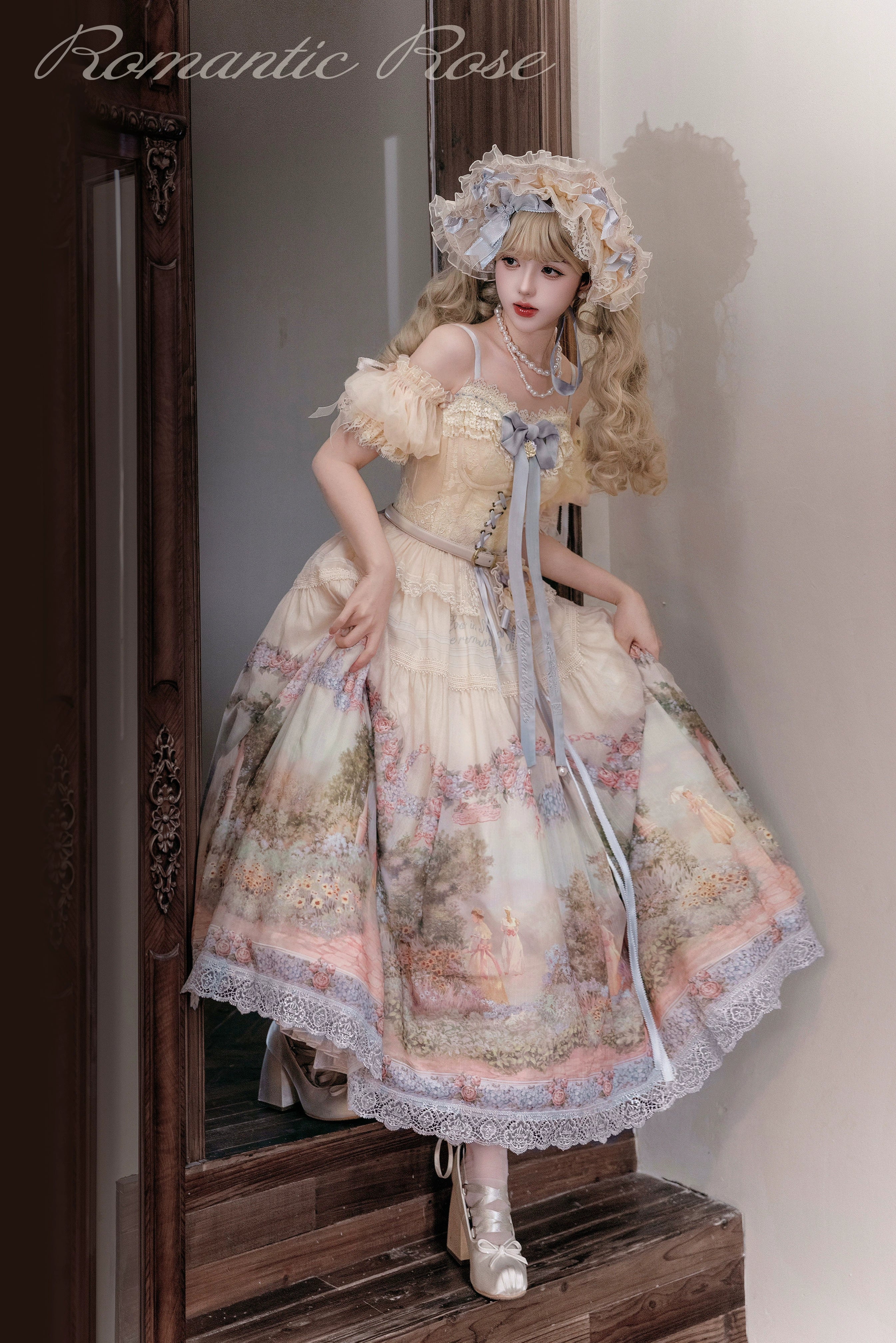 [Pre-orders available until 2/26] Romantic Rose Print Jumper Skirt
