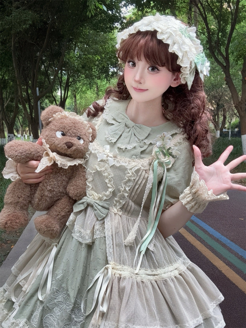 同時購入のみ【受注予約7/29まで】青磁の百合 ベスト・エプロン・ケープ